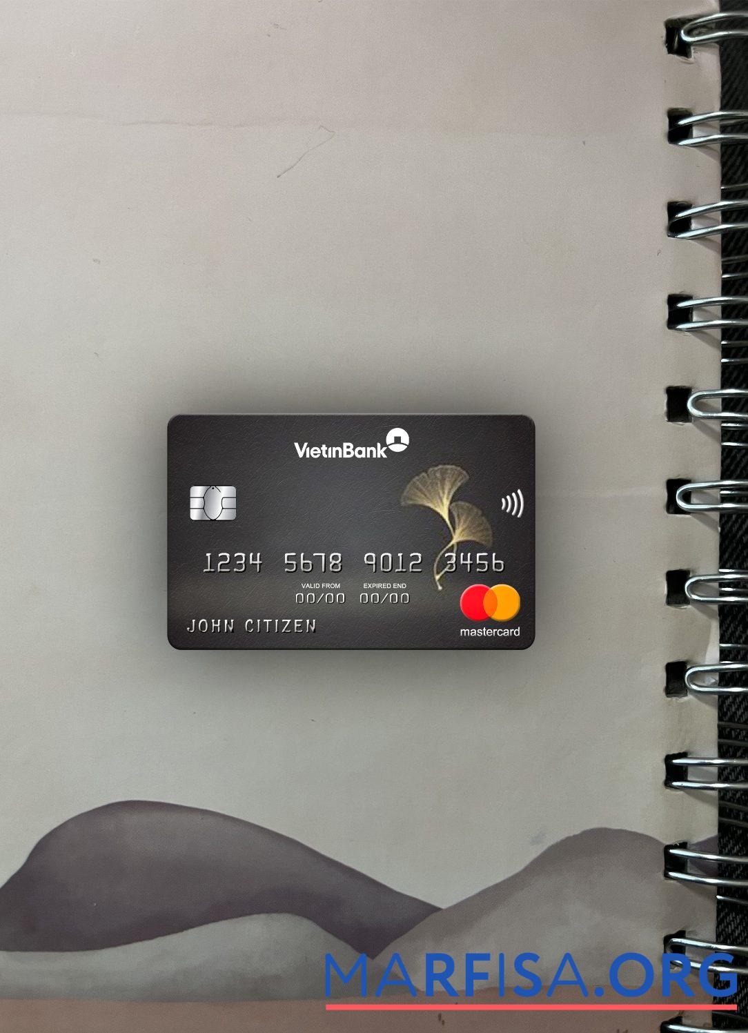 Printable Vietnam Vietinbank mastercard photolook front template